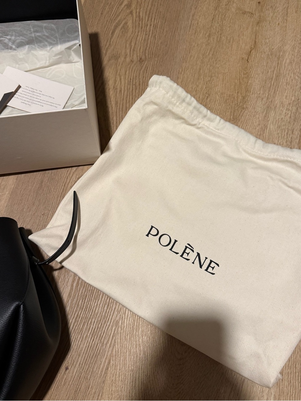 Polene Cyme Mini Black Leather bag - Picture 4 of 5